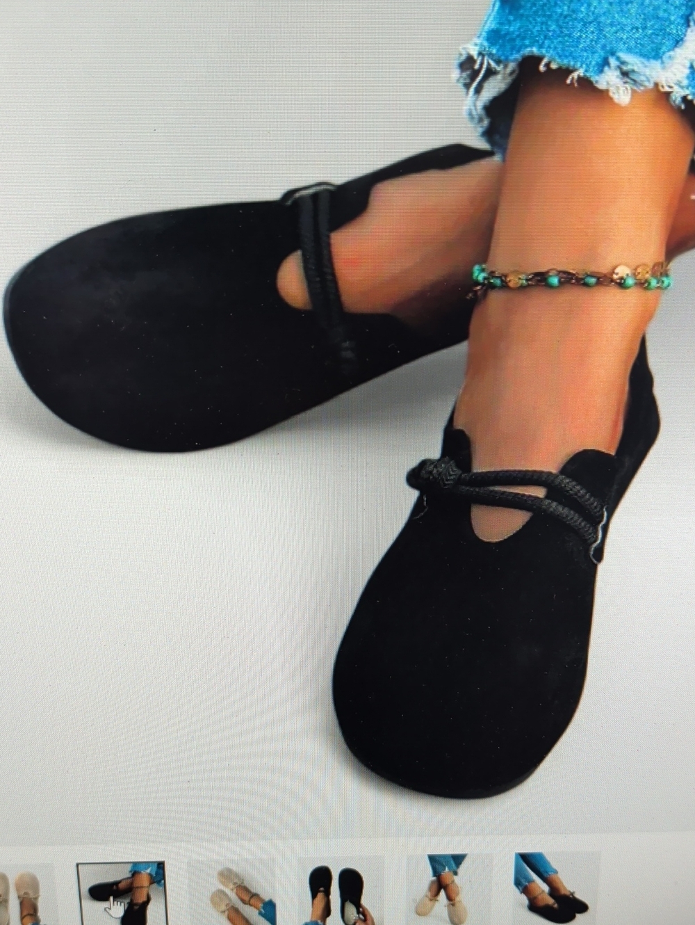 Black Mary Jane Knot-Accent Flats - Women's Elegant Slip-Ons